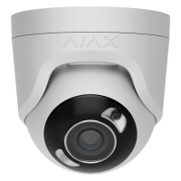 Ajax TurretCam HL (8 Mp/2.8 mm) — Balta vadu kupola IP kamera ar hibrīda apgaismojumu